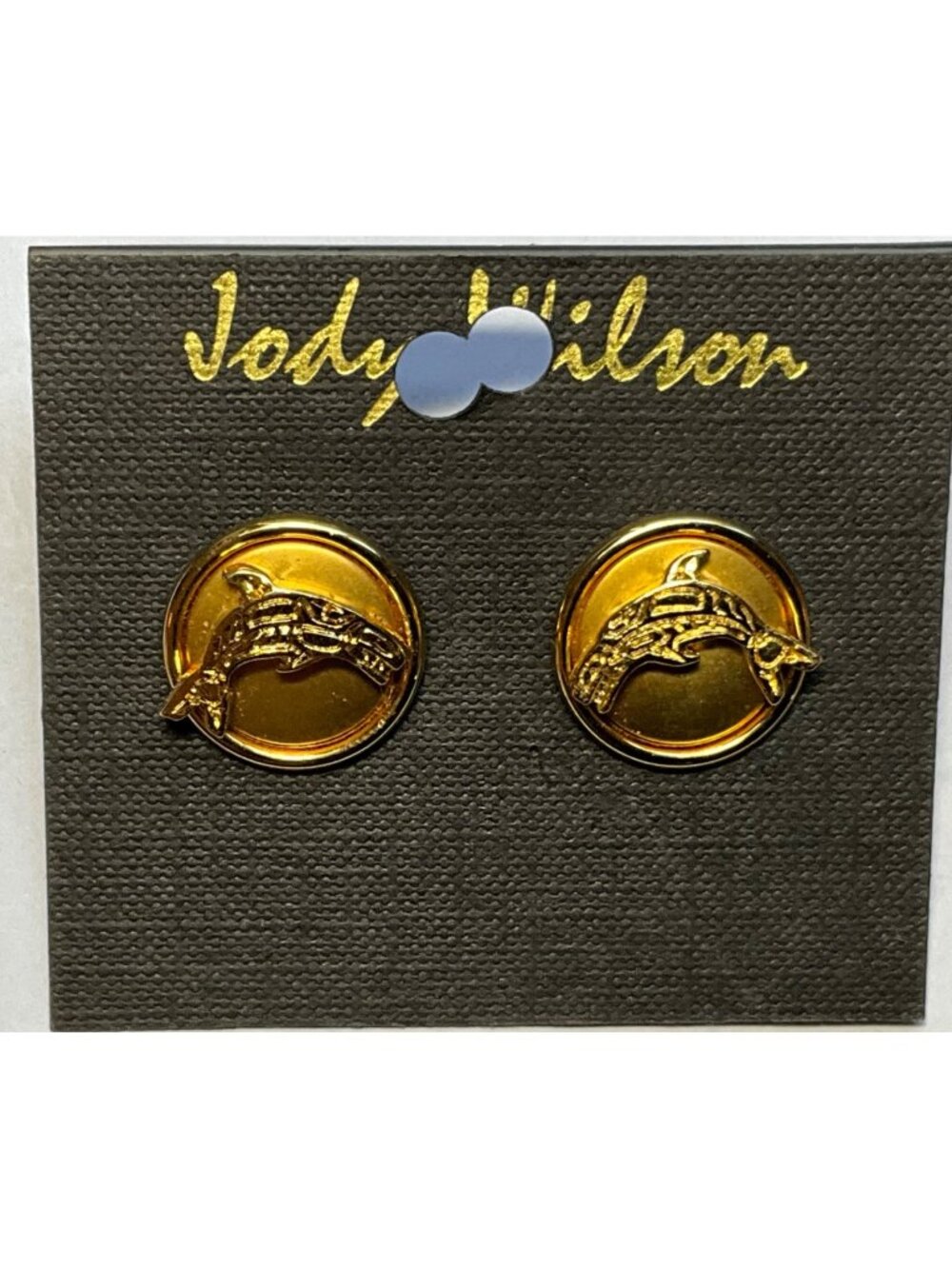 Jody Wilson First Nations Coast Salish Orca Earrings Pierced